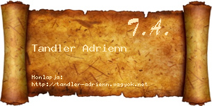 Tandler Adrienn névjegykártya